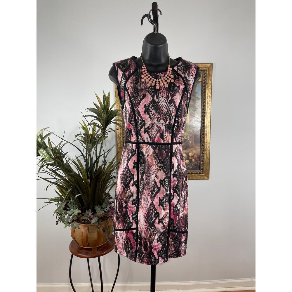 Jennifer Lopez Bodycon Dress Women's 0 Multi Snakeskin Minimalist Modern Classic